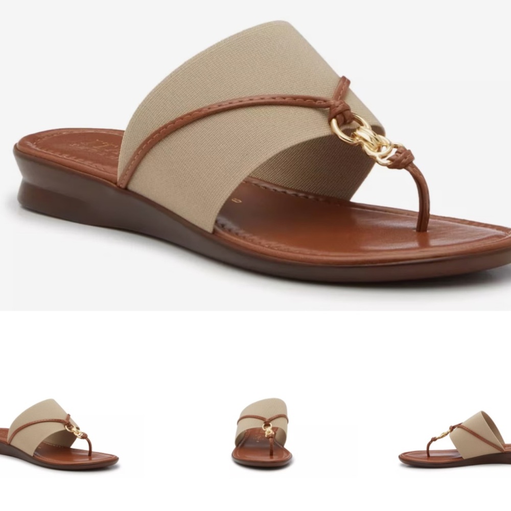 Women's Taupe Sandals italian shoemaker